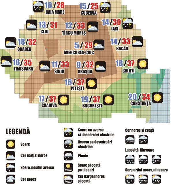 Prognoza meteo (24.06. - 25.06.2025)